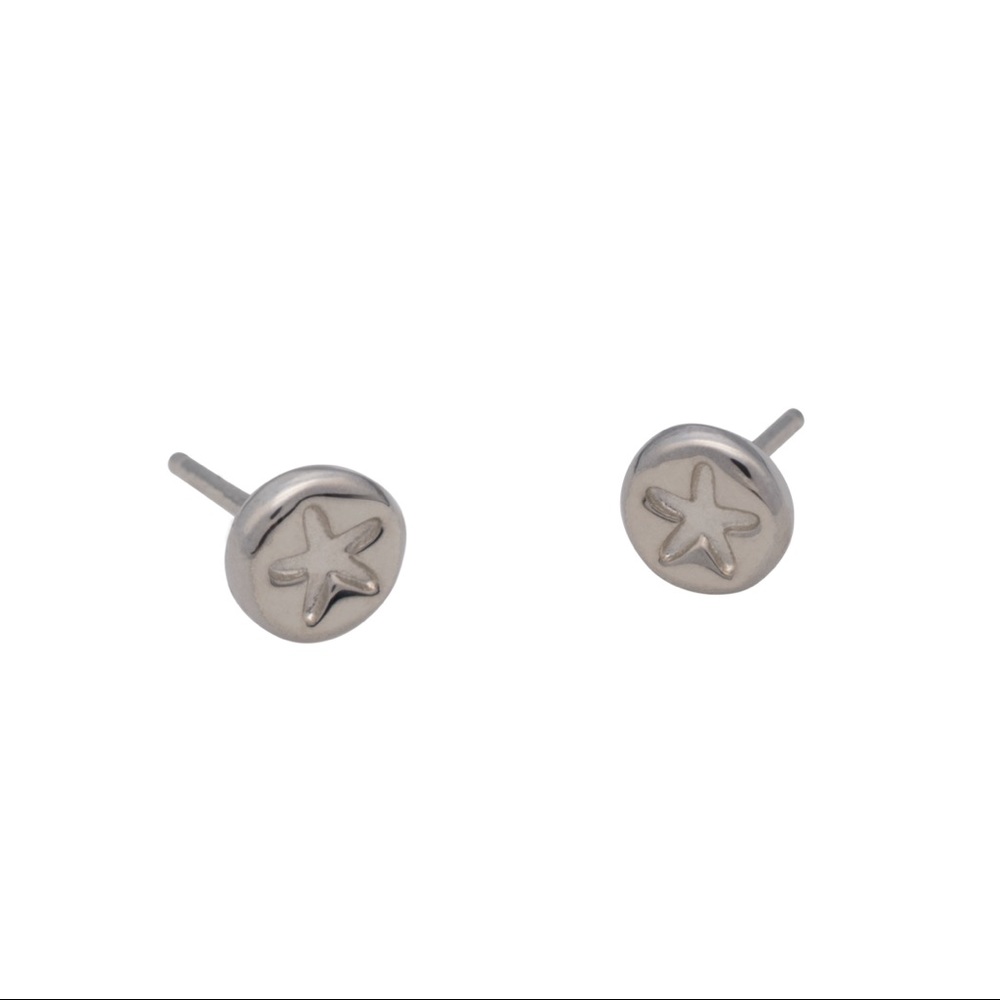 Sterling Silver Starfish Earrings - Picture 3 of 3